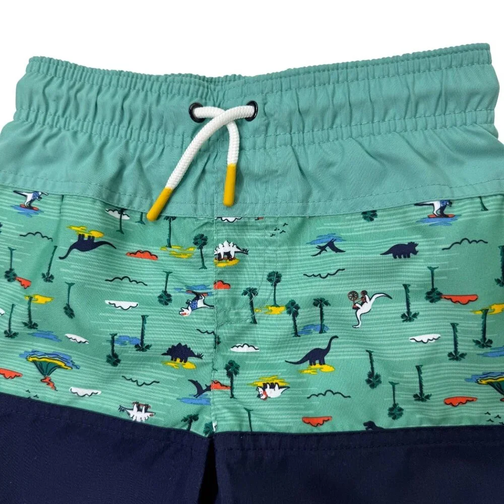 Cat & Jack Swim Trunk‎ Dinosaur Print Aqua 3T